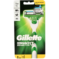 Станок для гоління Gillette Mach3 Sensitive Original із 2 змінними картриджами