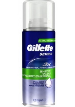 Пена для бритья чувствительной кожи Gillette Sensitive series,100 мл
