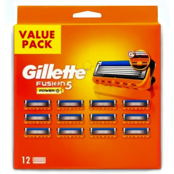 Сменные картриджи для бритья Gillette Fusion5 Power, 12 шт. - 