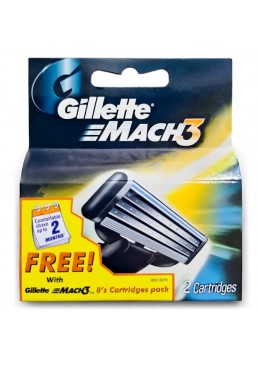 Сменные картриджи для бритья Gillette Mach3, 2 шт.