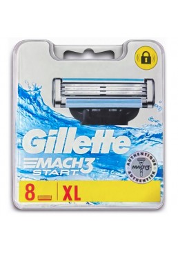 Сменные картриджи для бритья Gillette Mach3 Start, 8 шт.