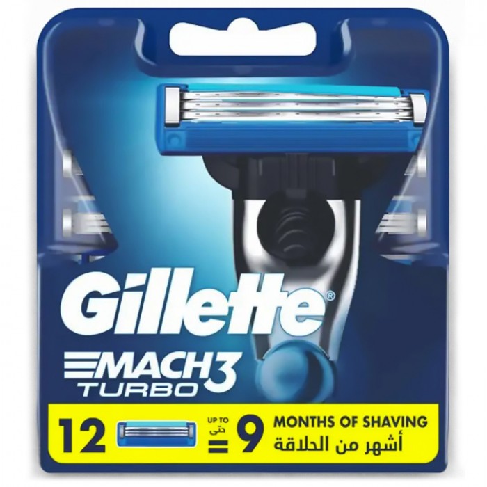 Сменные картриджи для бритья Gillette Mach3 Turbo, 12 шт. - 