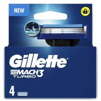 Сменные картриджи для бритья Gillette Mach3 Turbo, 4 шт.