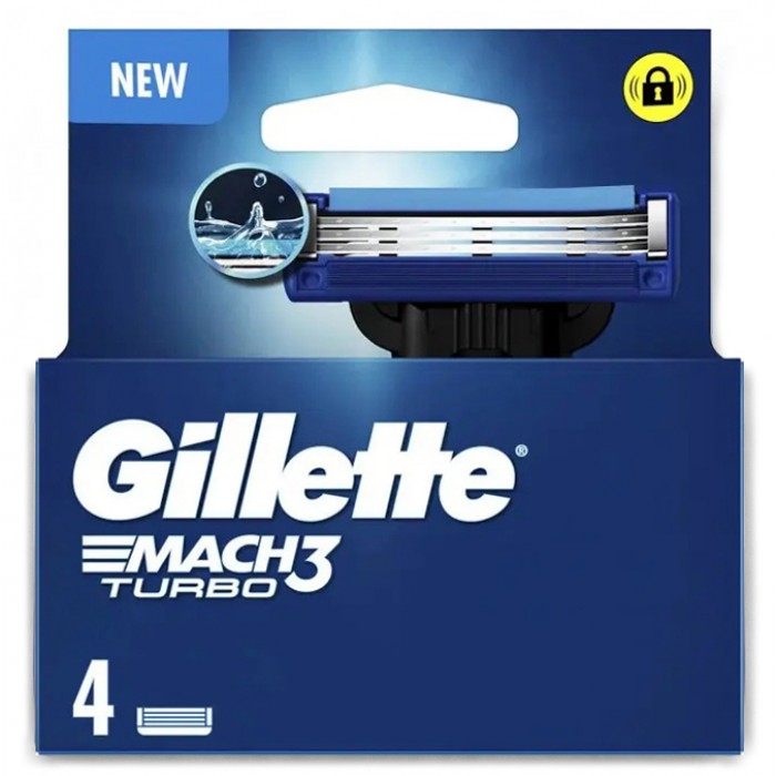 Сменные картриджи для бритья Gillette Mach3 Turbo, 4 шт. - 