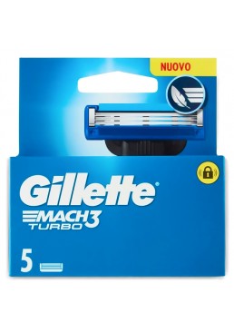 Сменные картриджи для бритья Gillette Mach3 Turbo, 5 шт.