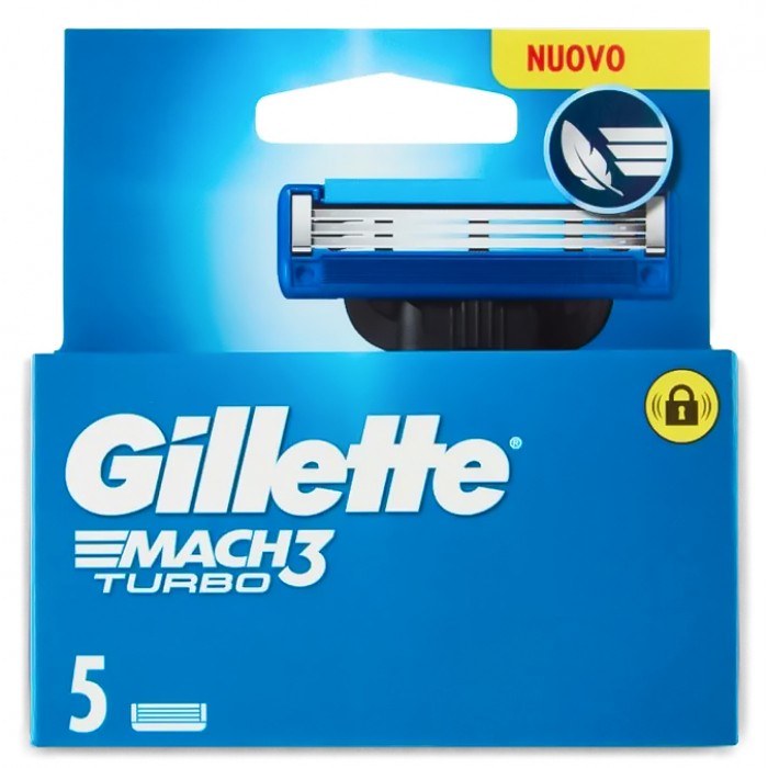 Сменные картриджи для бритья Gillette Mach3 Turbo, 5 шт. - 