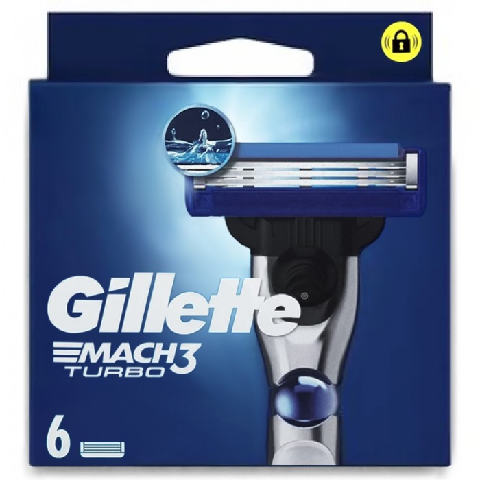 Сменные картриджи для бритья Gillette Mach3 Turbo, 6 шт. - 