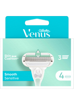 Змінні касети для гоління Gillette Venus Smooth  Sensitive, 4 шт