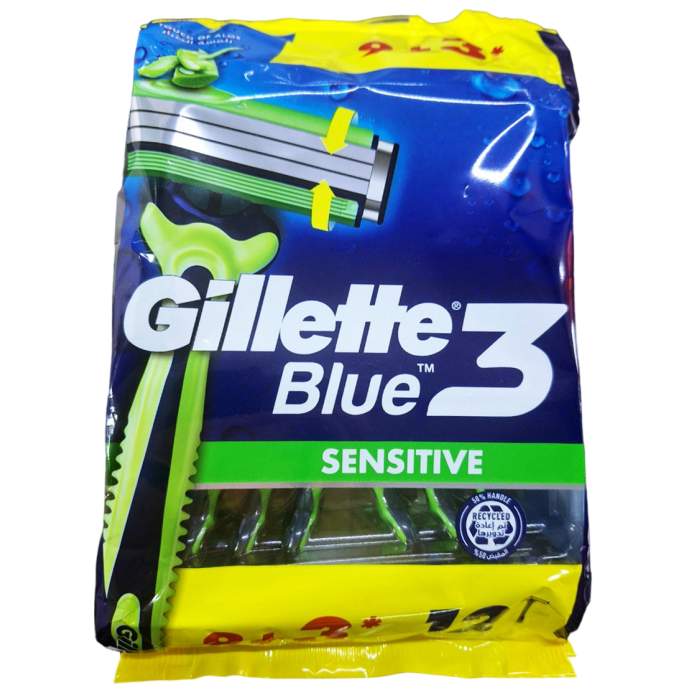 Станки для гоління Gillette Blue Sense Care 3 леза, 12 шт - 