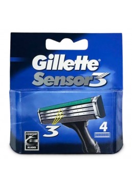 Сменные картриджи для бритья Gillette Sensor3, 4 шт.