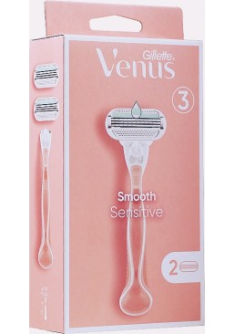 Бритва Venus Smooth Sensitive, 1 станок + 2 змінні касети