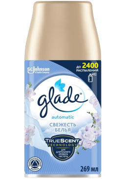 Сменный баллон к автоматическому освежителю воздуха Glade Свежесть белья, 269 мл
