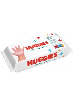 Серветки вологі Huggies OverClean, 56 шт