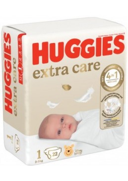 Подгузники Huggies Extra Care 1 (2-5 кг), 22 шт