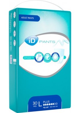 Подгузники-трусики для взрослых iD Diapers-Pants for adults ³D Plus L, 30 шт