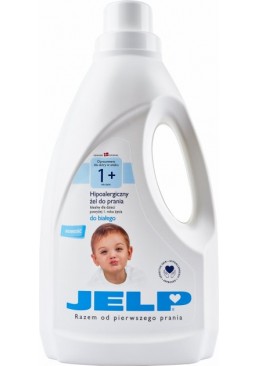 Гипоаллергенный гель для стирки JELP 1+ для белого белья, 1.5 л