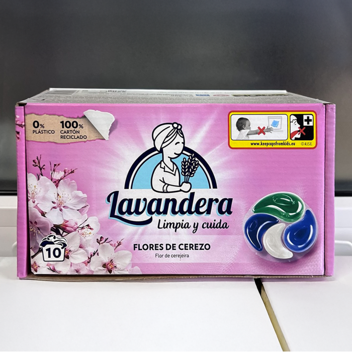 Капсулы для стирки Lavandera 4в1 Flores de Cerezo универсальные, 10 шт - 