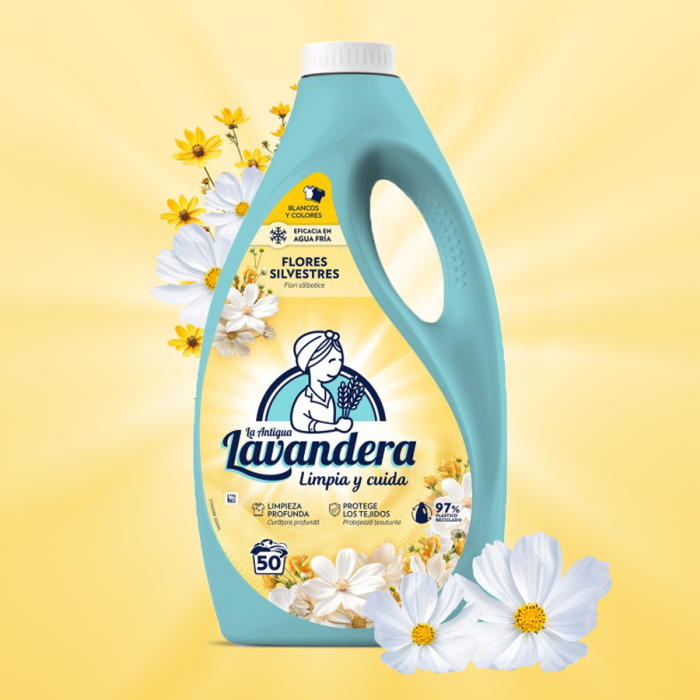 Гель для стирки Lavandera Flores Silvestres с ароматом полевых цветов, 2.5 л (50 стирок) - 