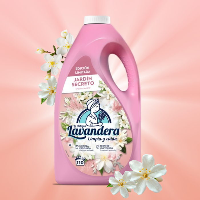 Гель для прання Lavandera Jardin Secreto з квітковим ароматом, 4.95 л (110 прань) - 