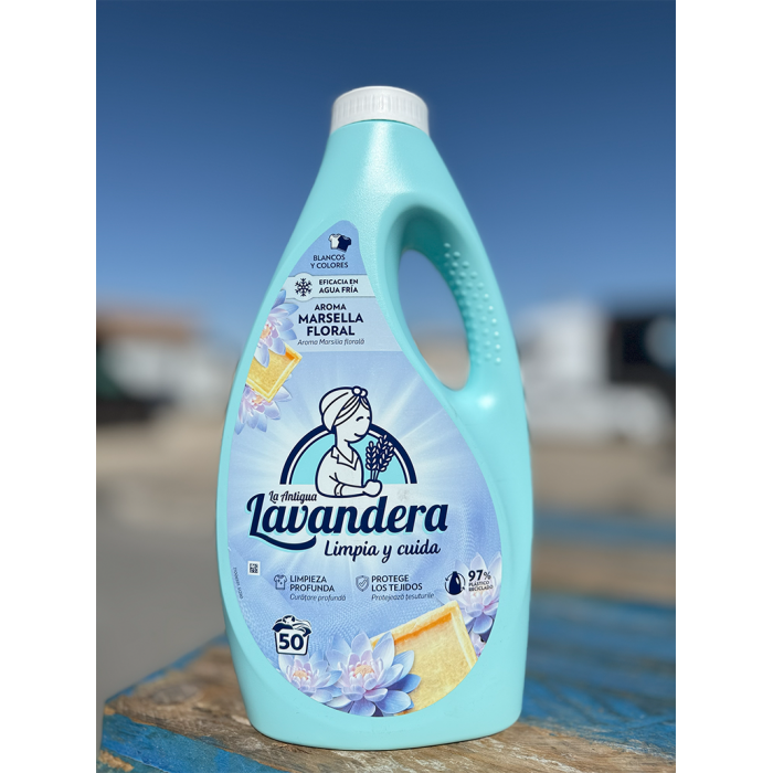 Гель для прання Lavandera Marsella Floral з ароматом марсельського мила та квітів, 2,5 л (50 прань) - 