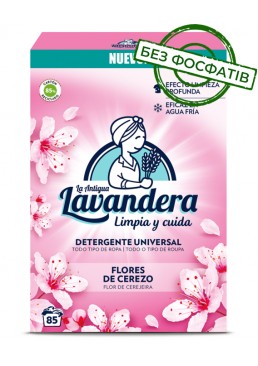 Стиральный порошок Lavandera Flores de Cerezo универсальный с ароматом цветущей вишни, 4.675 кг (85 стирок)