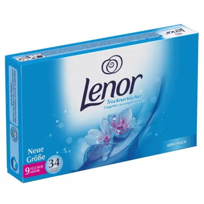 Ароматизовані серветки для сушильної машини Lenor Квітнева свіжість, 34 шт - 