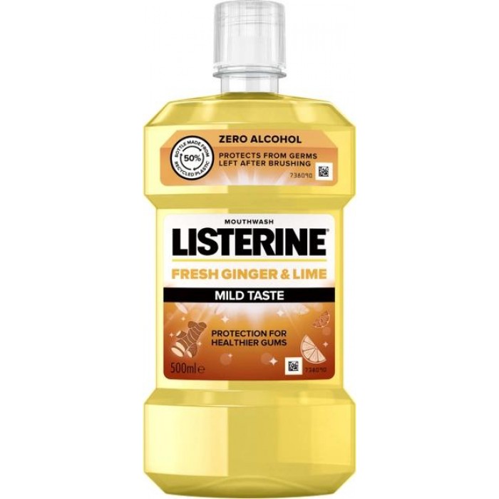 Ополаскиватель для полости рта Listerine свежесть имбиря и лайма, 500 мл - 