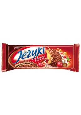 Печенье Jeżyki Cherry с молочным шоколадом, кранчами и вкусом вишни, 140 г
