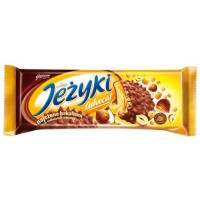 Печенье  Jeżyki Advocat с молочным шоколадом, орехами и вкусом ликера Адвокат, 140 г