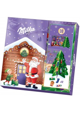 Адвент-календар Milka 3D Bastel Різдвяний будинок, 163 г