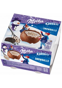 Шоколадні сніжки з молочним кремом Milka SnowBalls Oreo (4х28г), 112 г
