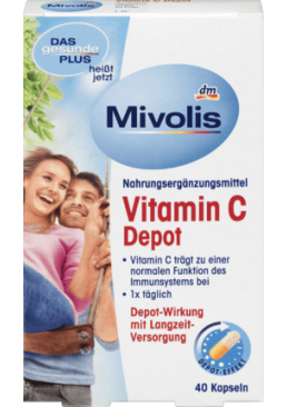 Вітаміни Mivolis Vitamin C Depot Kapseln, 40 капсул