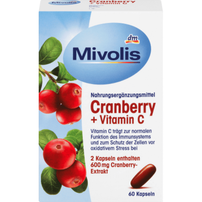 Вітамінний комплекс Mivolis Cranberry + Vitamin C, 60 шт - 