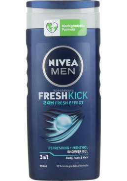  Гель для душу Nivea men Fresh Kick, 250 мл
