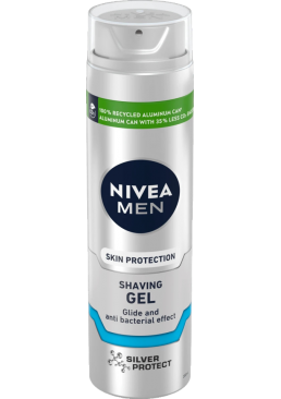Гель для бритья Nivea Серебряная защита, 200 мл