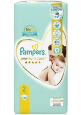 Підгузки Pampers Premium Care розмір 2 (4-8 кг), 46 шт.