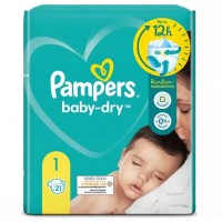 Подгузники детские Pampers Baby-dry, размер 1 (2–5 кг), 21 шт