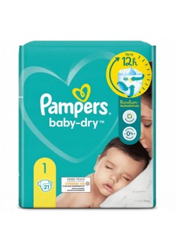 Подгузники детские Pampers Baby-dry, размер 1 (2–5 кг), 21 шт