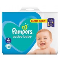 Подгузники детские Pampers Active Baby 4 (9-14 кг), 90 шт