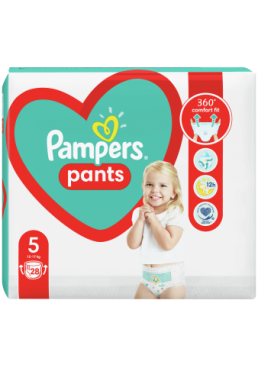 Підгузки-трусики Pampers Pants 5 (12-17 кг), 28 шт