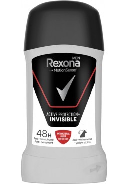 Дезодорант-стік Rexona Men Антибактеріальний та Невидимий, 50 мл