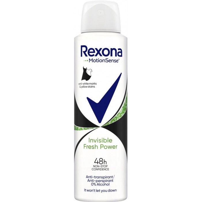 Дезодорант-антиперспирант Rexona Invisible Fresh Power, 150 мл - 