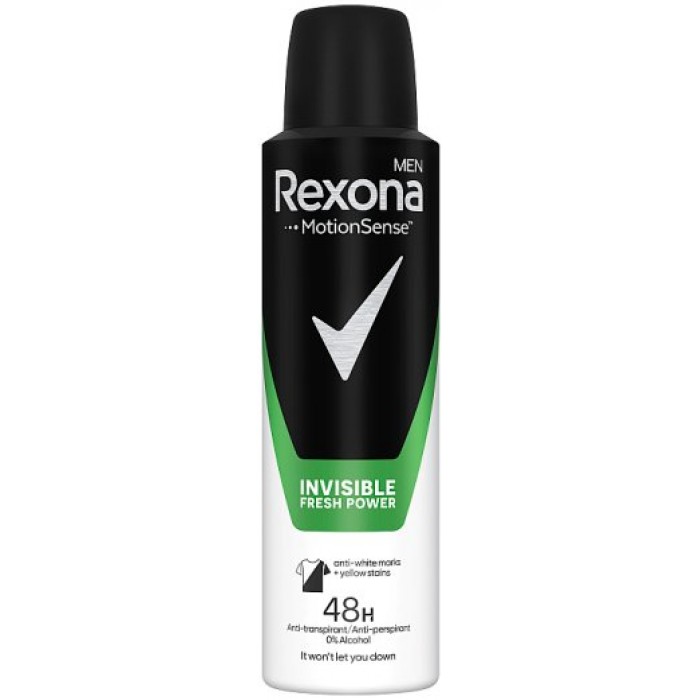 Дезодорант-антиперспирант Rexona Men Invisible Fresh Power, 150 мл - 