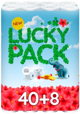 Папір туалетний Ruta Lucky pack 2 шари, 48 рулонів