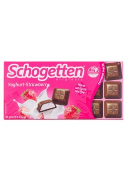 Шоколад Schogetten Молочний з полунично-йогуртовой, 100 г