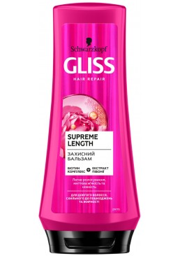 Захисний бальзам GLISS Supreme Length для довгого волосся, схильного до пошкоджень та жирності, 250 мл