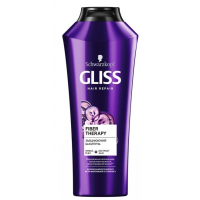 Укрепляющий шампунь GLISS Fiber Therapy для истощенных волос после окрашивания и стайлинга, 400 мл 