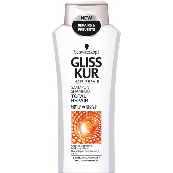 Шампунь GLISS Total Repair для сухих и поврежденных волос, 400 мл - 