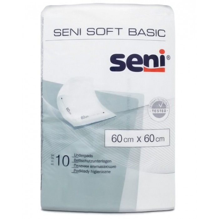 Одноразові пелюшки Seni Soft Basic 60х60 см, 10 шт - 