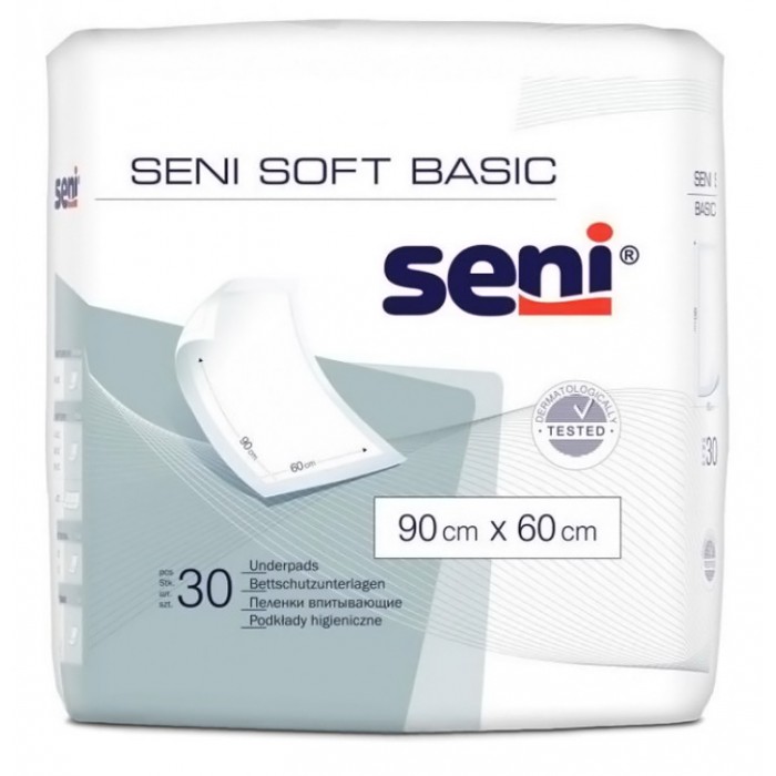 Одноразові пелюшки Seni Soft Basic 60х90 см, 30 шт - 